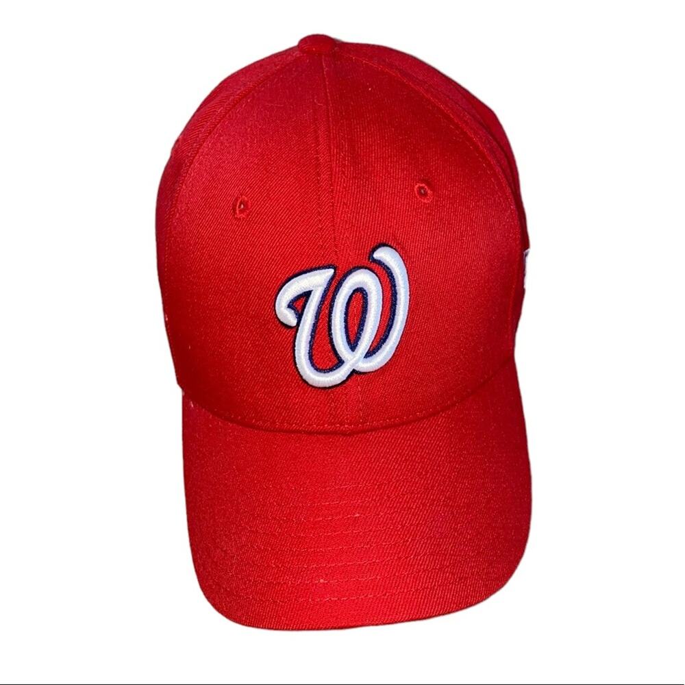 New Era Washington Nationals Red Adjustable MLB Baseball Cap One Size Signed